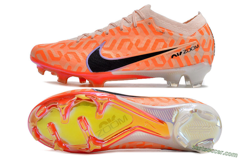Nike Air Zoom Mercurial Vapor 15 Elite FG Low-Tops Soccer Cleats - Orange/Black/Purple 1
