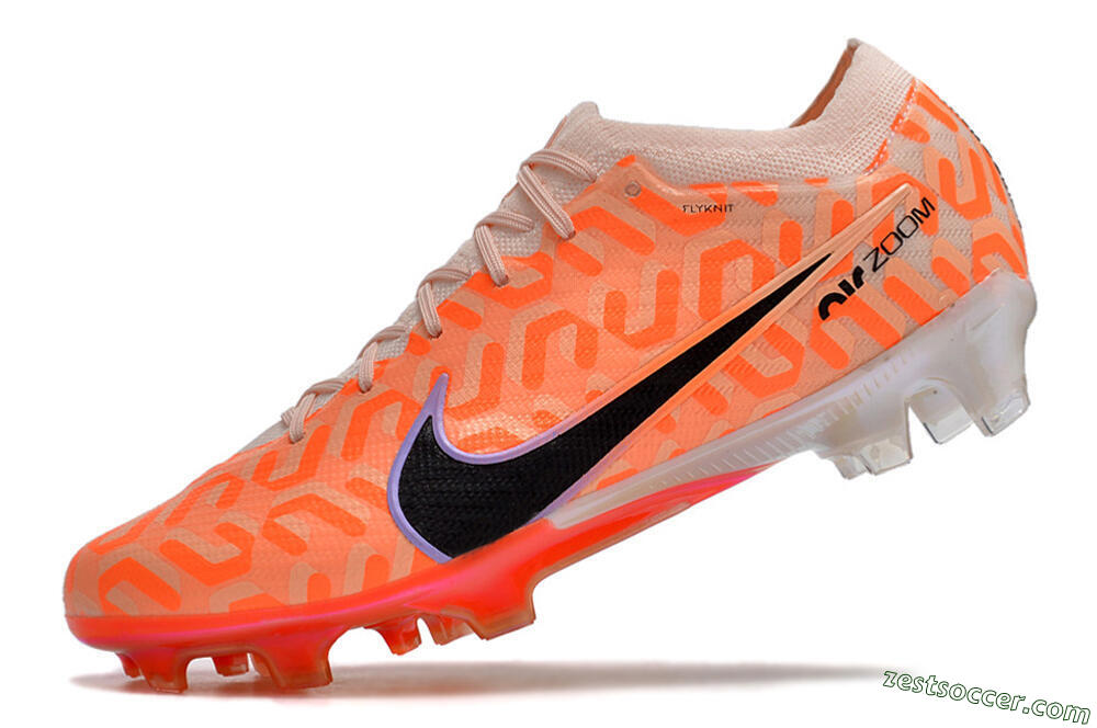Nike Air Zoom Mercurial Vapor 15 Elite FG Low-Tops Soccer Cleats - Orange/Black/Purple 5