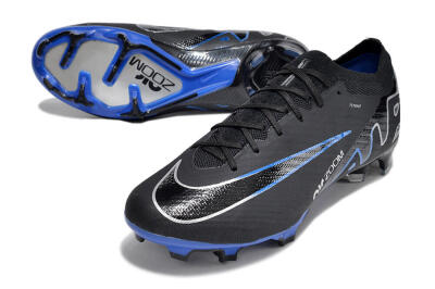 Nike Air Zoom Vapor 15 Elite SE FG Low-Tops Soccer Cleats - Black/Blue/White