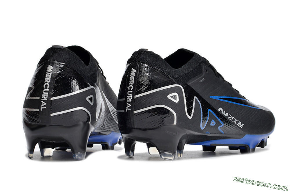 Nike Air Zoom Vapor 15 Elite SE FG Low-Tops Soccer Cleats - Black/Blue/White 6