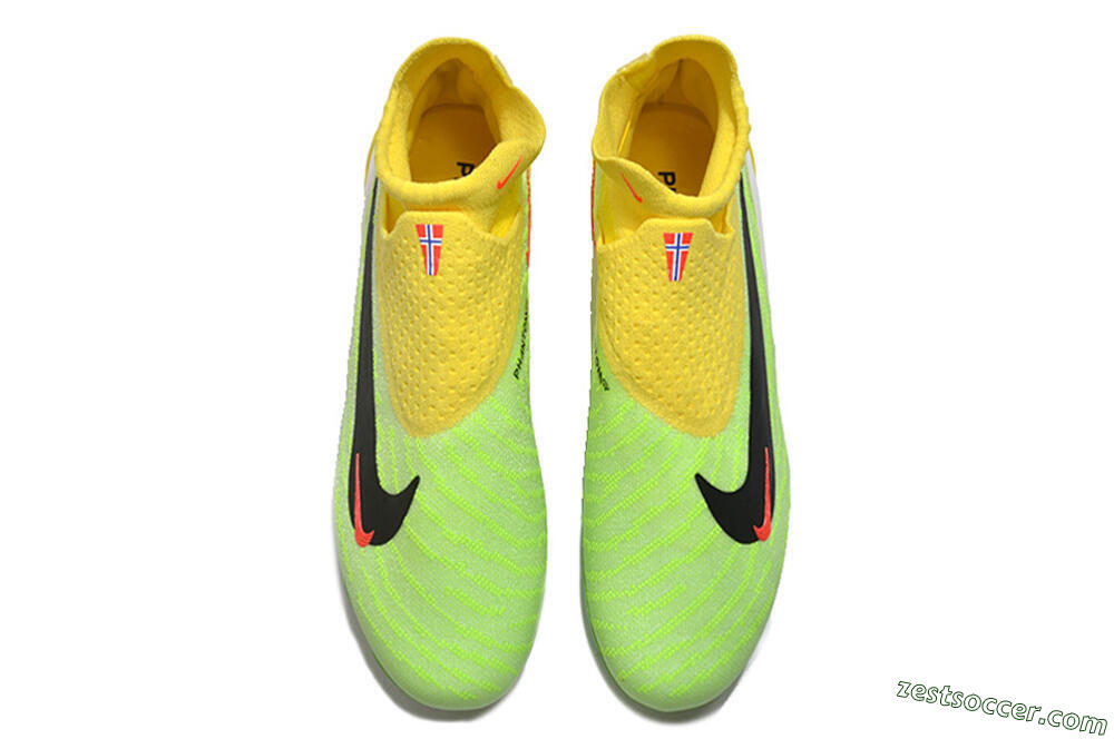 Nike Phantom GX Elite DF FG High-Tops Soccer Cleats - Yellow/Green/Black/Red 4