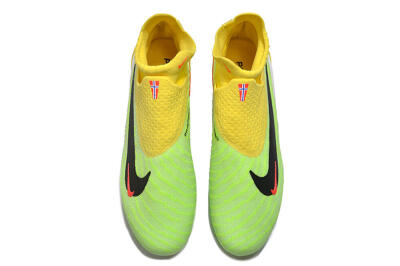 Nike Phantom GX Elite DF FG High-Tops Soccer Cleats - Yellow/Green/Black/Red