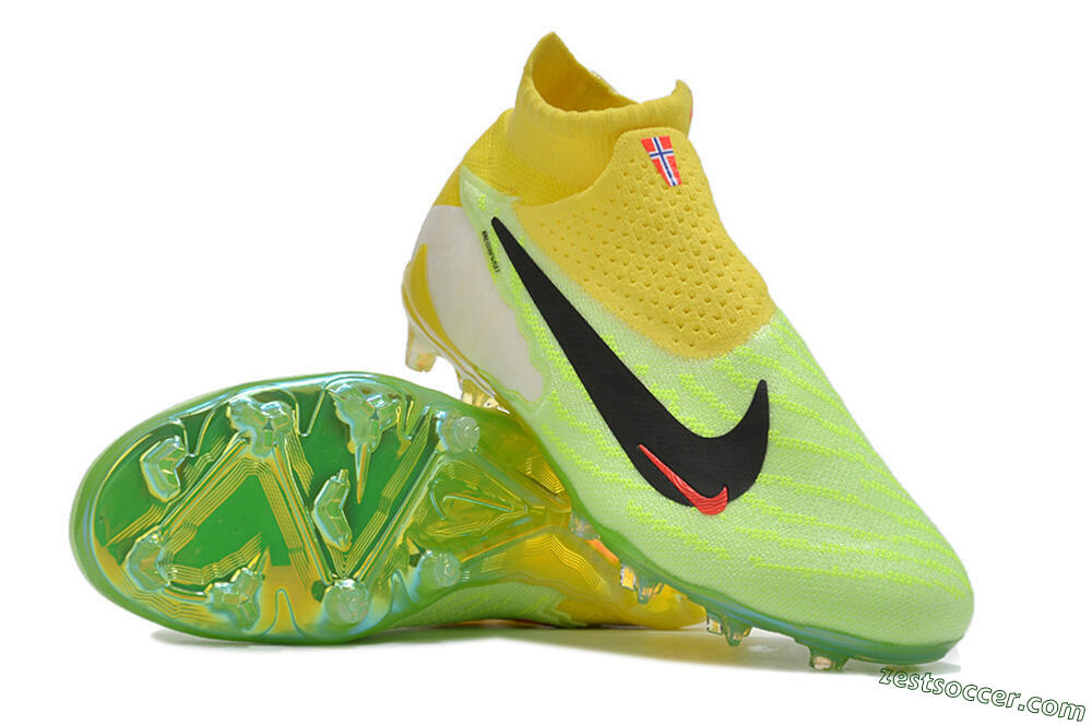 Nike Phantom GX Elite DF FG High-Tops Soccer Cleats - Yellow/Green/Black/Red 3