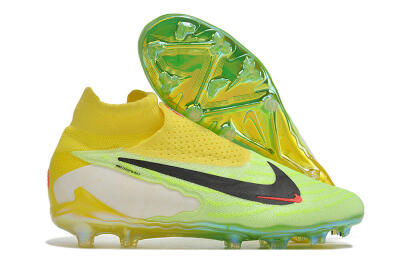 Nike Phantom GX Elite DF FG High-Tops Soccer Cleats - Yellow/Green/Black/Red