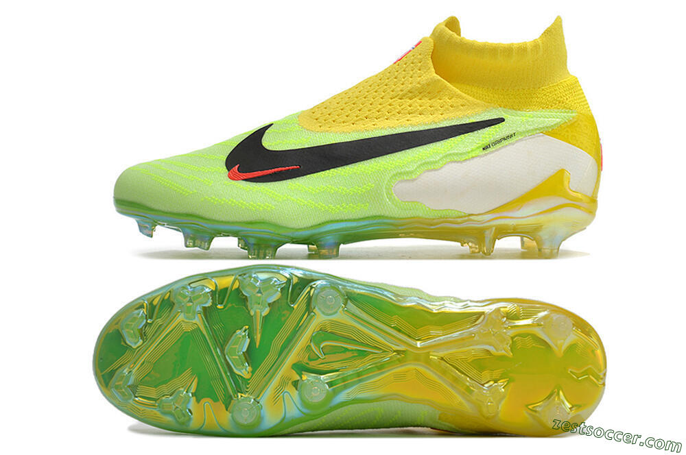 Nike Phantom GX Elite DF FG High-Tops Soccer Cleats - Yellow/Green/Black/Red 1