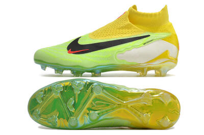 Nike Phantom GX Elite DF FG High-Tops Soccer Cleats - Yellow/Green/Black/Red
