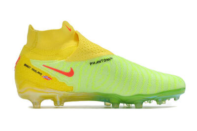 Nike Phantom GX Elite DF FG High-Tops Soccer Cleats - Yellow/Green/Black/Red