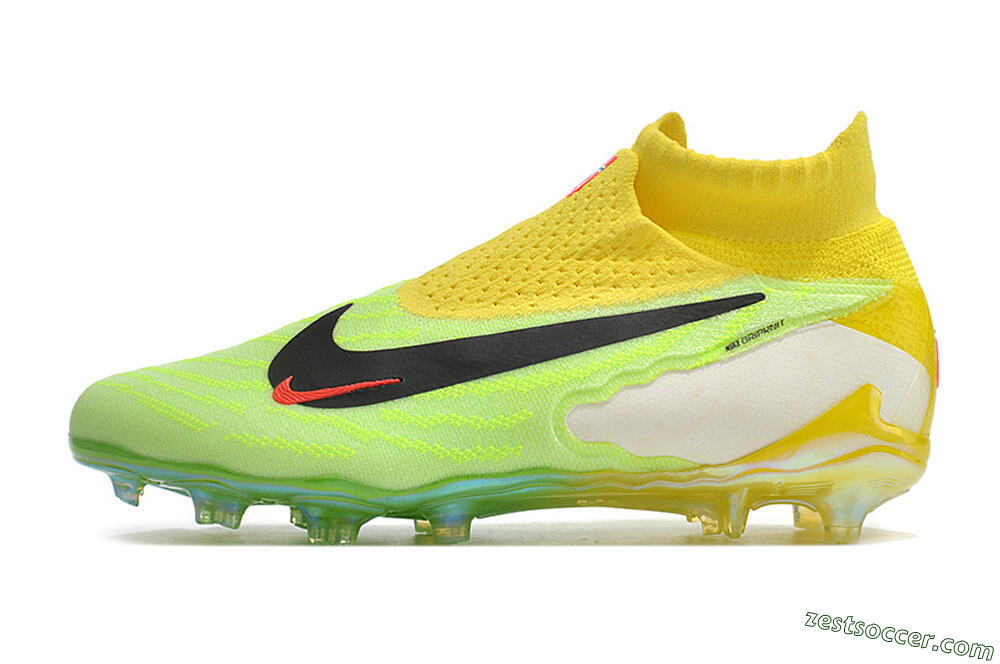 Nike Phantom GX Elite DF FG High-Tops Soccer Cleats - Yellow/Green/Black/Red 2