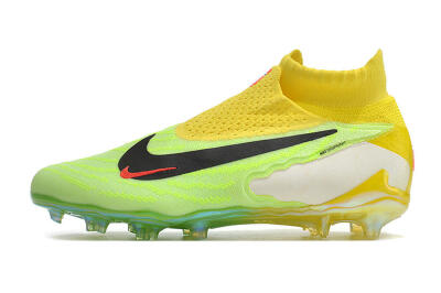 Nike Phantom GX Elite DF FG High-Tops Soccer Cleats - Yellow/Green/Black/Red