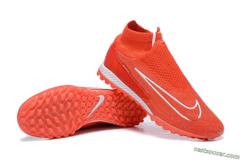 Nike Phantom GX Elite DF TF High-Tops Soccer Shoes - Red/White 4