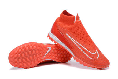 Nike Phantom GX Elite DF TF High-Tops Soccer Shoes - Red/White