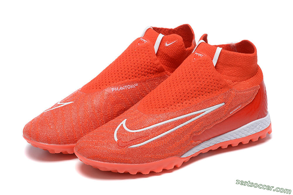 Nike Phantom GX Elite DF TF High-Tops Soccer Shoes - Red/White 9