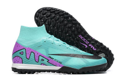 Nike Air Zoom Mercurial Superfly 9 Elite TF High-Tops Soccer Shoes - Blue/Black/Purple