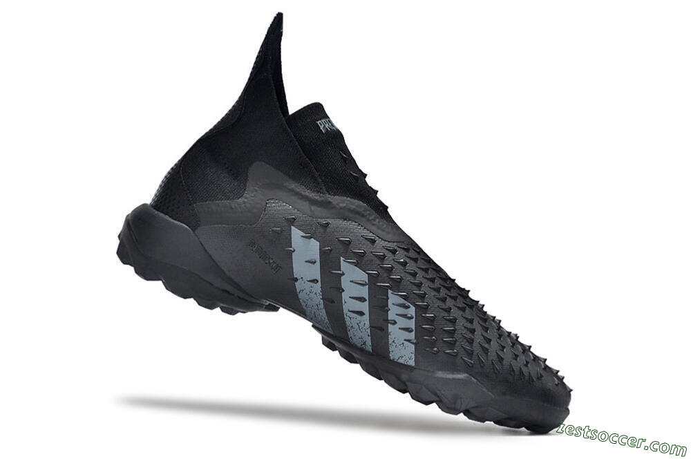 Adidas Predator Freak+ TF High-Tops Soccer Shoes - Black/Silver 4