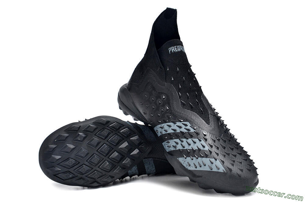 Adidas Predator Freak+ TF High-Tops Soccer Shoes - Black/Silver 3