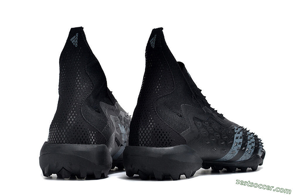 Adidas Predator Freak+ TF High-Tops Soccer Shoes - Black/Silver 6