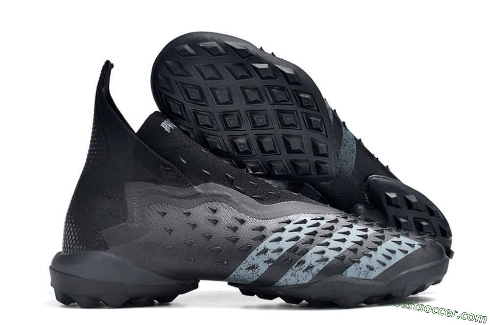 Adidas Predator Freak+ TF High-Tops Soccer Shoes - Black/Silver 0