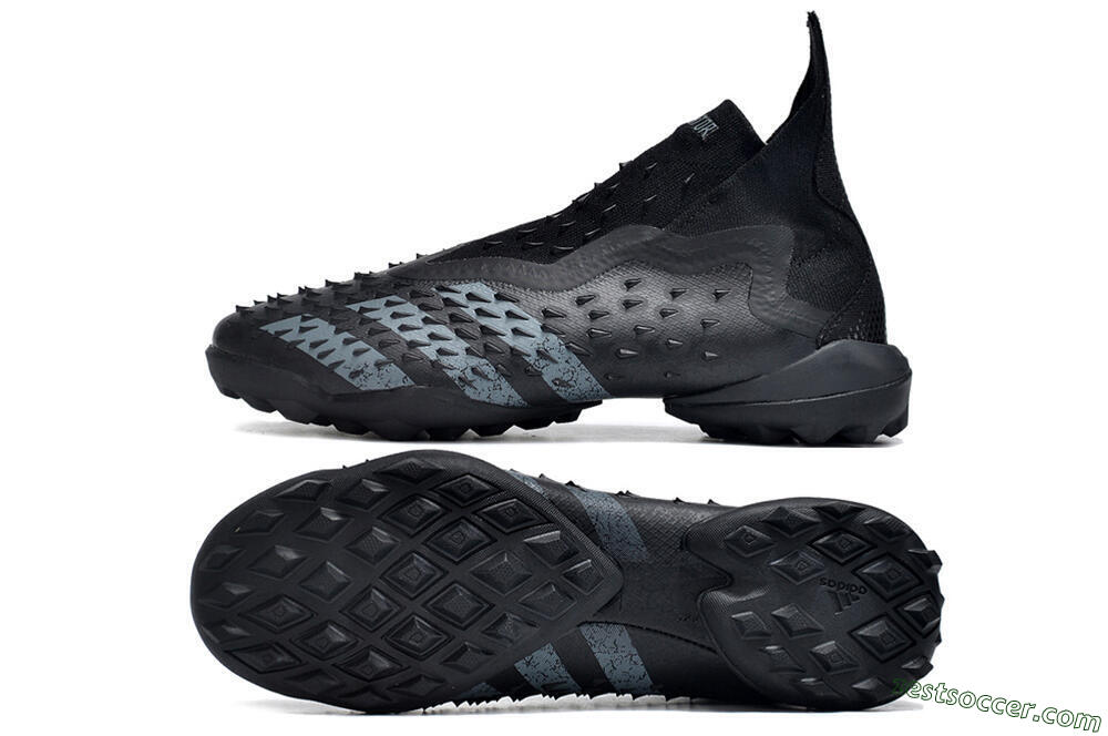 Adidas Predator Freak+ TF High-Tops Soccer Shoes - Black/Silver 1