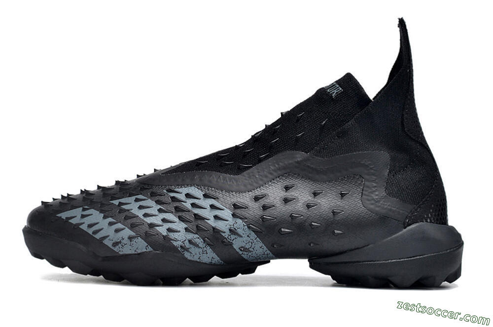 Adidas Predator Freak+ TF High-Tops Soccer Shoes - Black/Silver 2