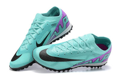 Nike Air Zoom Mercurial Vapor 15 Elite TF Low-Tops Soccer Shoes - Blue/Black/Purple