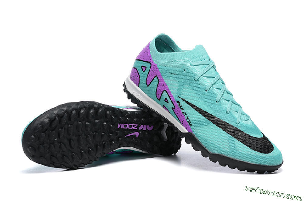 Nike Air Zoom Mercurial Vapor 15 Elite TF Low-Tops Soccer Shoes - Blue/Black/Purple 4