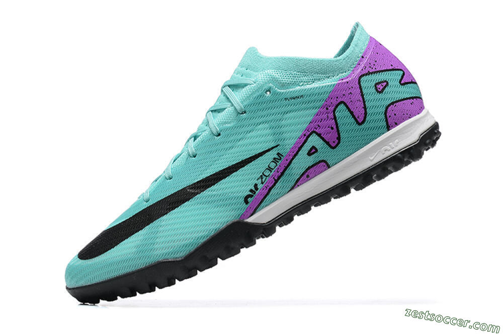 Nike Air Zoom Mercurial Vapor 15 Elite TF Low-Tops Soccer Shoes - Blue/Black/Purple 7