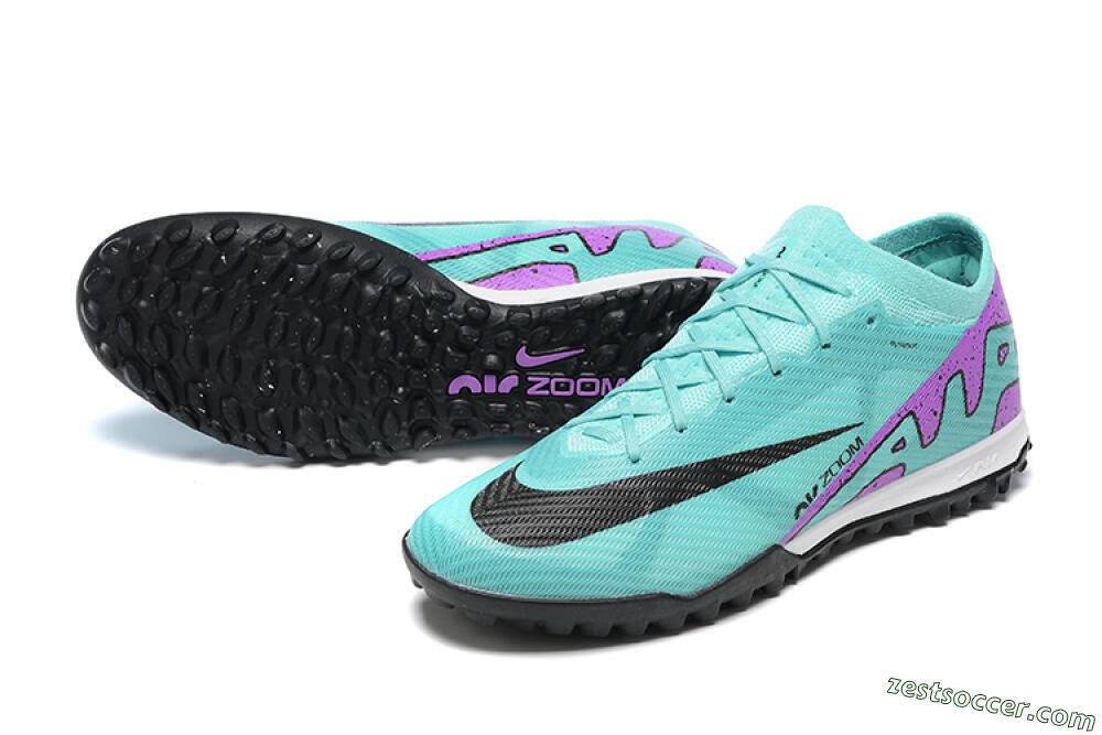 Nike Air Zoom Mercurial Vapor 15 Elite TF Low-Tops Soccer Shoes - Blue/Black/Purple 3