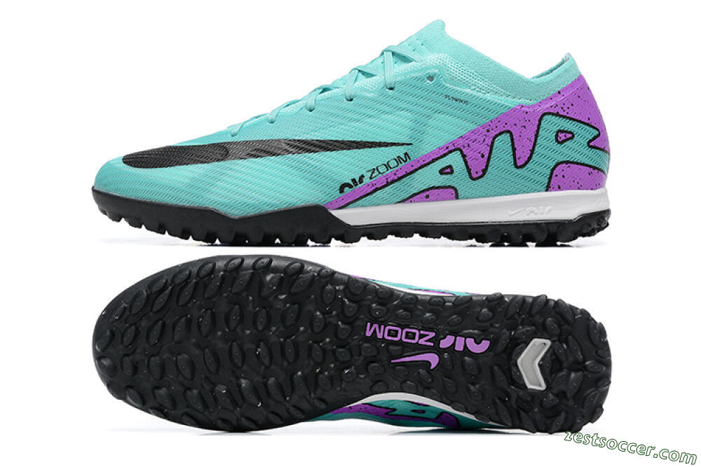 Nike Air Zoom Mercurial Vapor 15 Elite TF Low-Tops Soccer Shoes - Blue/Black/Purple 1