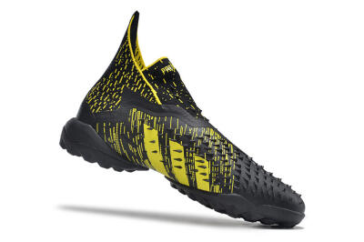 Adidas Predator Freak+ TF High-Tops Soccer Shoes - Black/Yellow