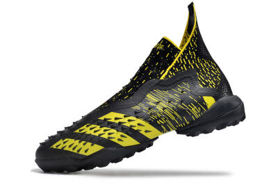 Adidas Predator Freak+ TF High-Tops Soccer Shoes - Black/Yellow