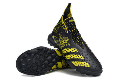 Adidas Predator Freak+ TF High-Tops Soccer Shoes - Black/Yellow