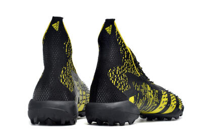 Adidas Predator Freak+ TF High-Tops Soccer Shoes - Black/Yellow