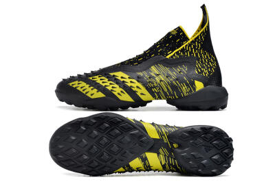Adidas Predator Freak+ TF High-Tops Soccer Shoes - Black/Yellow