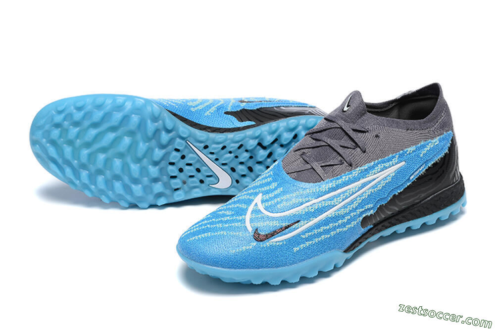 Nike Phantom GX Elite TF Low-Tops Soccer Shoes - Blue/White/Black 3