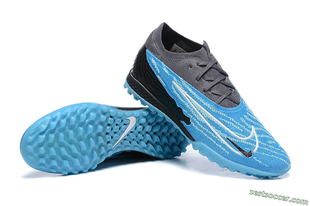 Nike Phantom GX Elite TF Low-Tops Soccer Shoes - Blue/White/Black 4