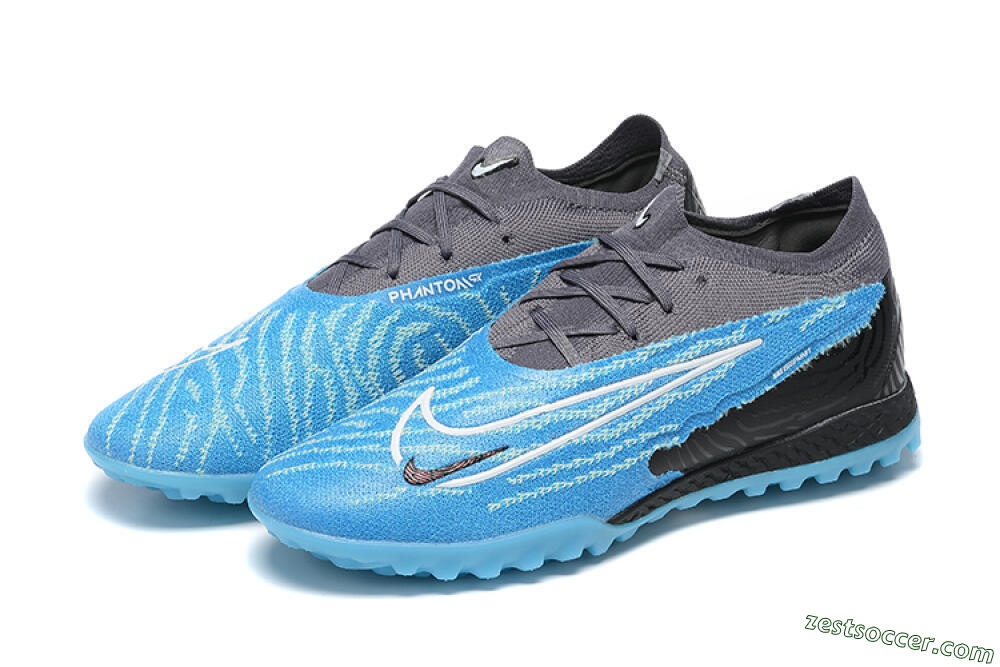 Nike Phantom GX Elite TF Low-Tops Soccer Shoes - Blue/White/Black 5