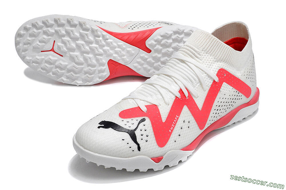 Puma Future X Powercat Tokyo Match TF Low-Tops Soccer Shoes - White/Red/Black 3