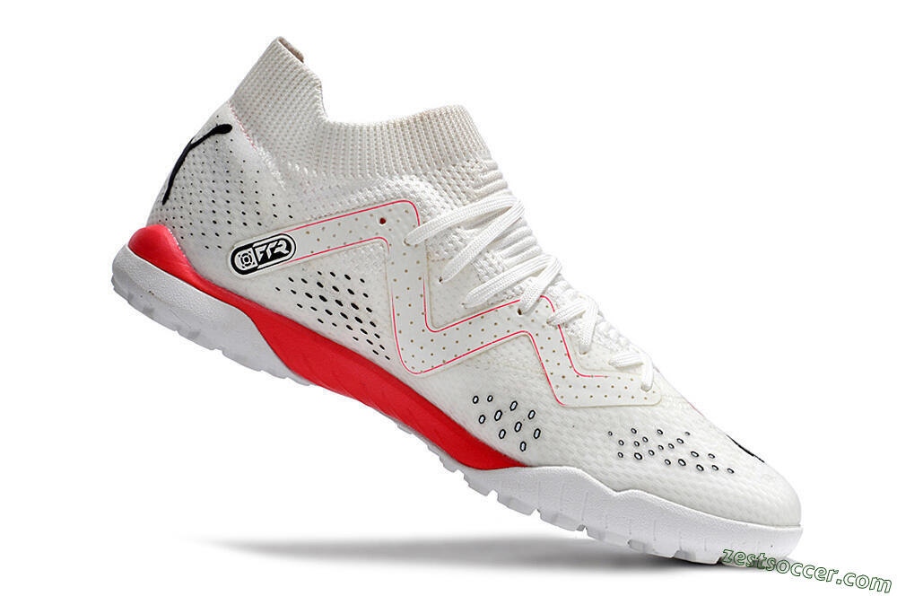 Puma Future X Powercat Tokyo Match TF Low-Tops Soccer Shoes - White/Red/Black 4
