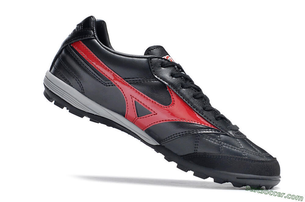 Mizuno Morelia Sala Japn TF Low-Tops Soccer Shoes - Black/Red/White 4