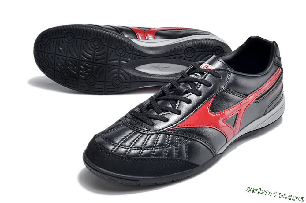 Mizuno Morelia Sala Japn IC Low-Tops Soccer Shoes - Black/Red/White 3