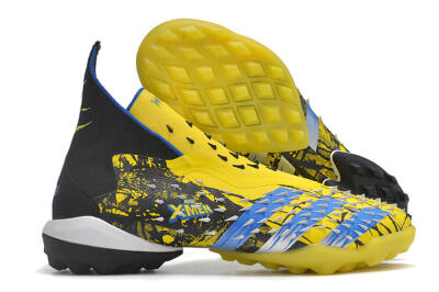 Adidas Predator Freak.1 TF High-Tops Soccer Shoes - Yellow/Black/Blue