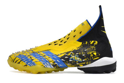 Adidas Predator Freak.1 TF High-Tops Soccer Shoes - Yellow/Black/Blue