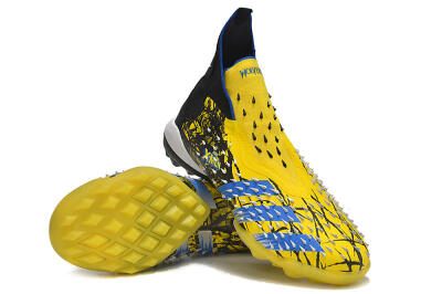 Adidas Predator Freak.1 TF High-Tops Soccer Shoes - Yellow/Black/Blue
