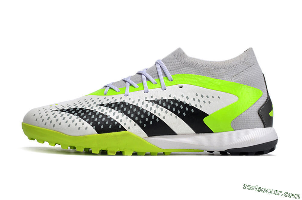 Adidas Predator Accuracy.1 TF Low-Tops Soccer Shoes - White/Black/Green 2