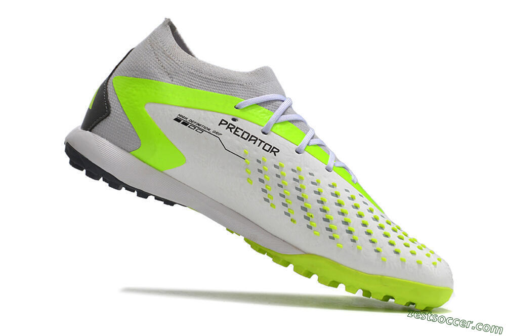 Adidas Predator Accuracy.1 TF Low-Tops Soccer Shoes - White/Black/Green 4