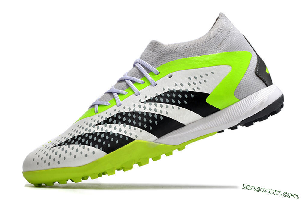 Adidas Predator Accuracy.1 TF Low-Tops Soccer Shoes - White/Black/Green 5