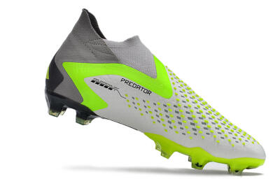 Adidas Predator Accuracy+ FG High-Tops Soccer Cleats - White/Black/Green