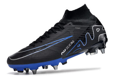 Nike Air Zoom Mercurial Superfly 9 Elite SG High-Tops Soccer Cleats - Black/Blue/White