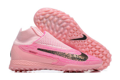 Nike Phantom GX Elite DF TF High-Tops Soccer Shoes - Pink/White