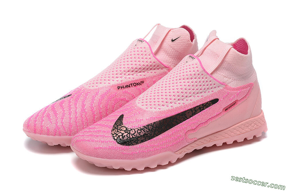 Nike Phantom GX Elite DF TF High-Tops Soccer Shoes - Pink/White 5